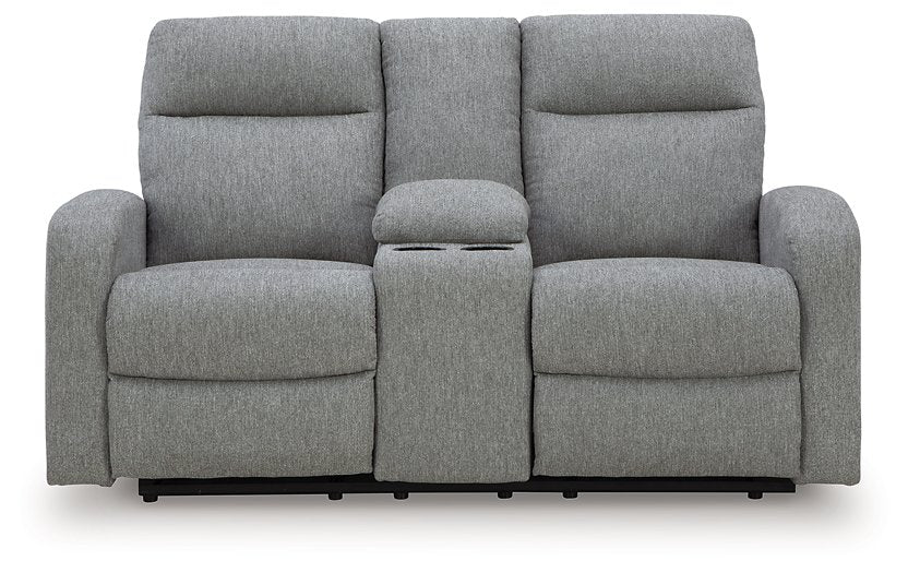 Gauntlet Reclining Loveseat with Console