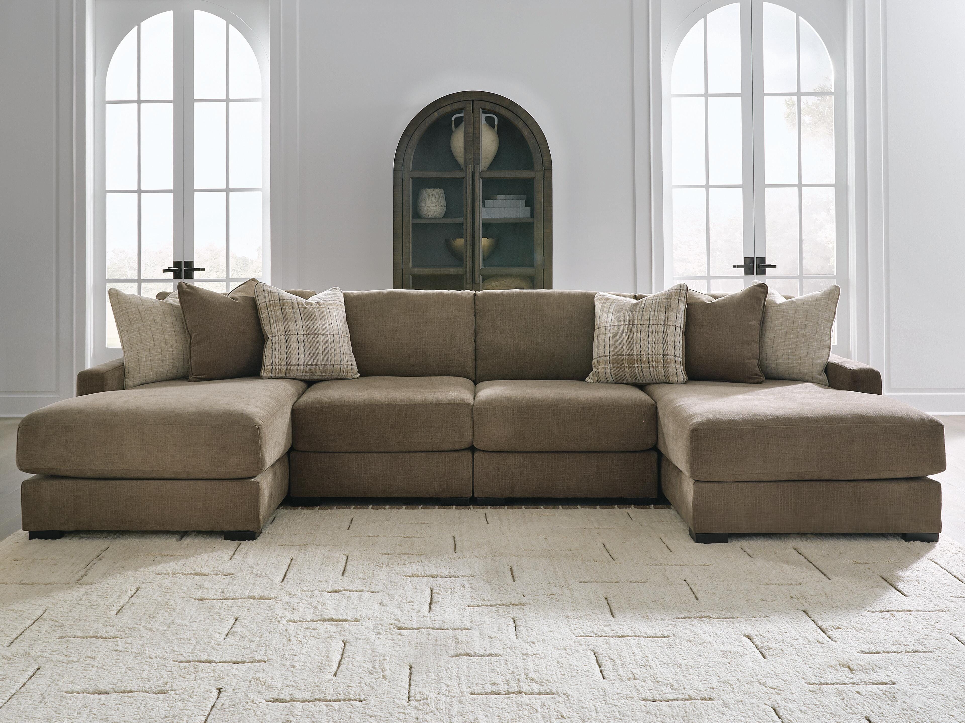 Camellia-Court Double Chaise Sectional