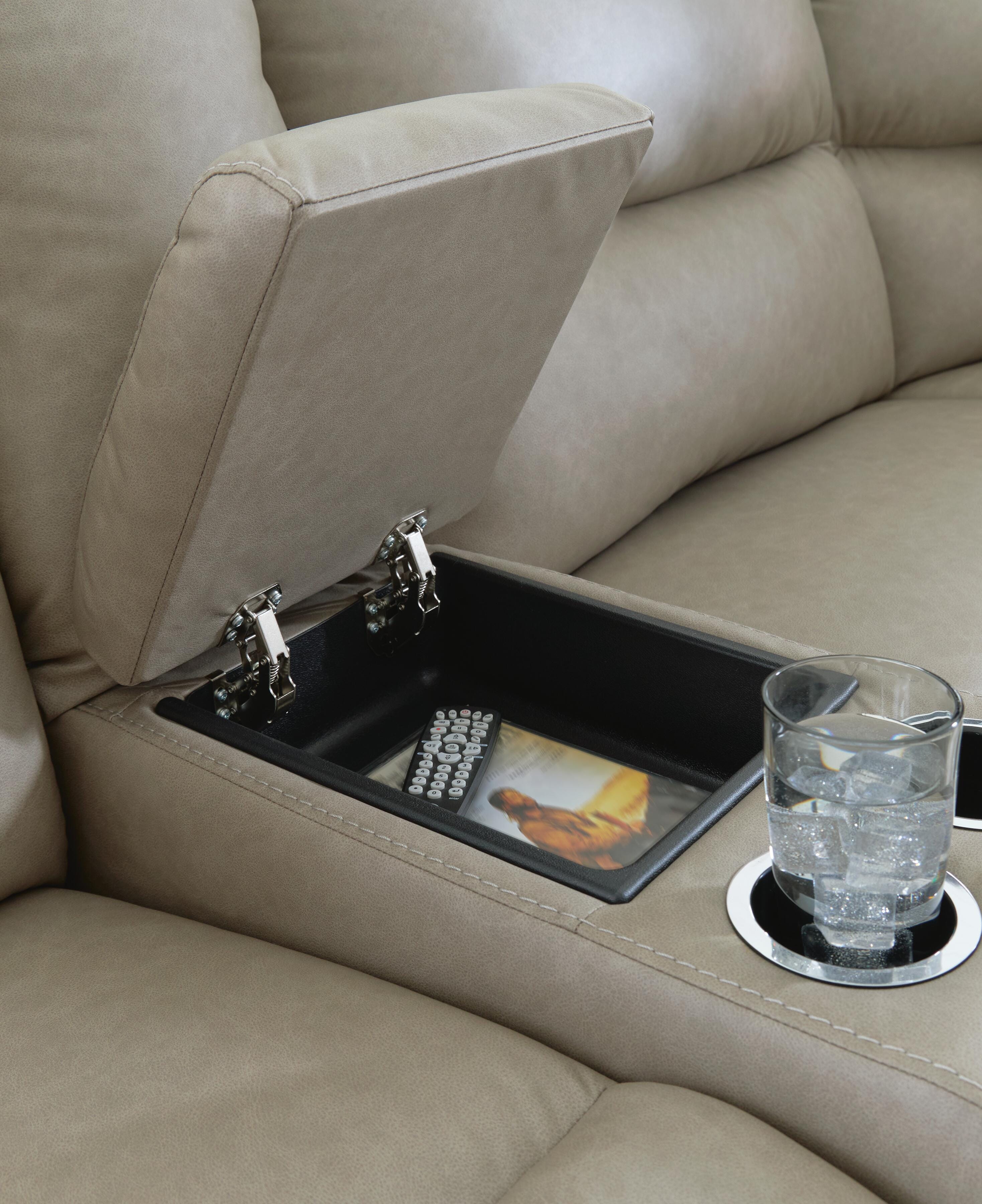Narwhal Place Reclining Sectional with Storage Console