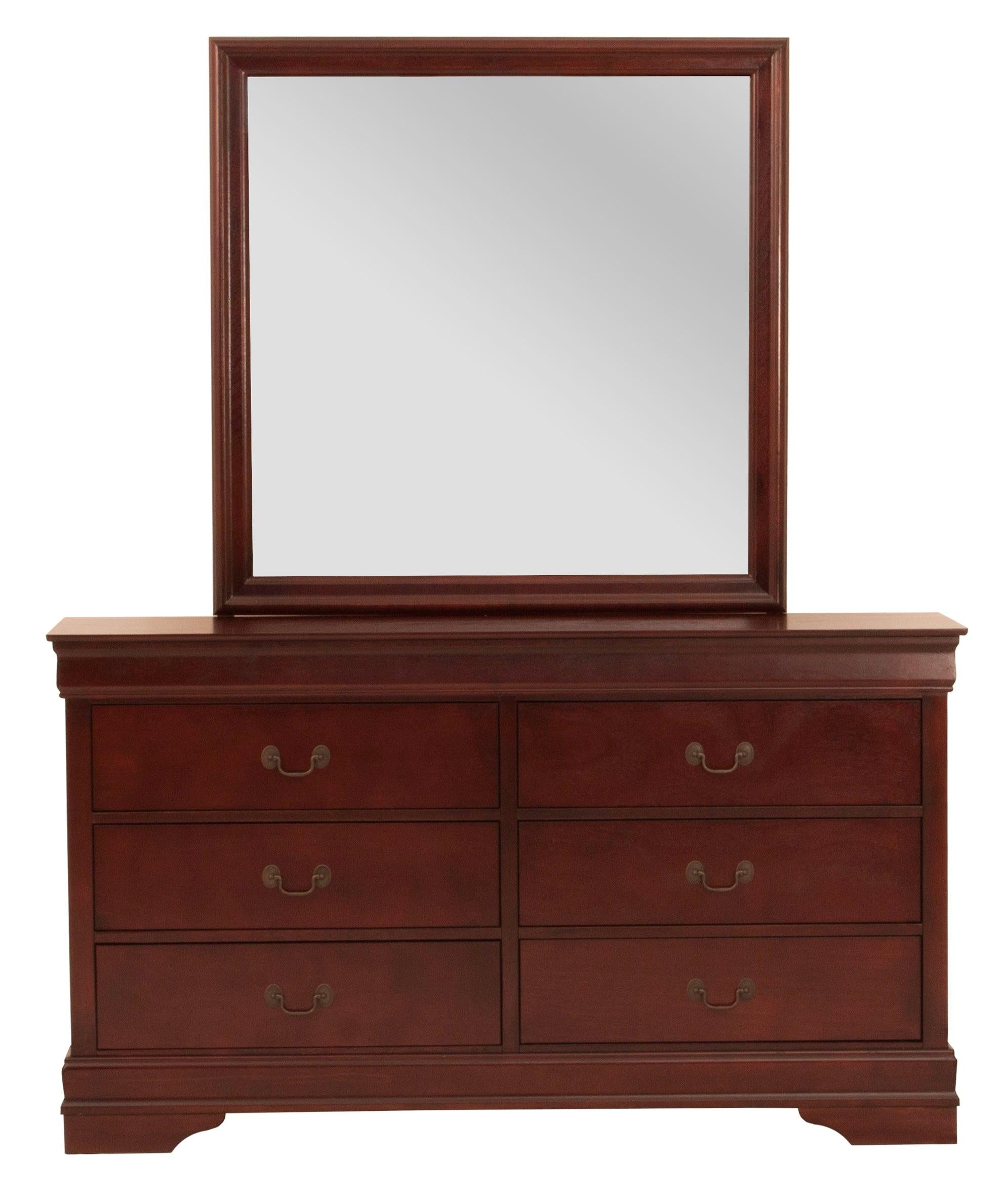 LOUIS PHILIP 6-D DRESSER CHERRY