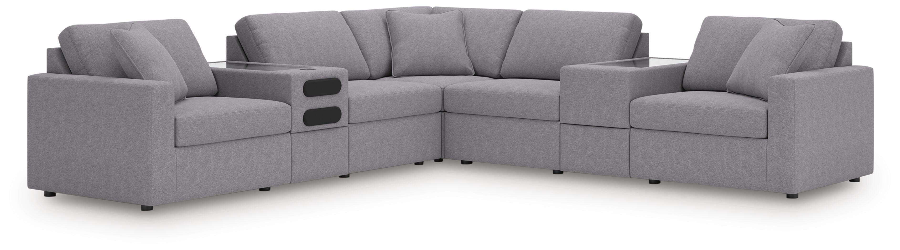 Modmax Balanced Sectional with Audio and Storage Consoles