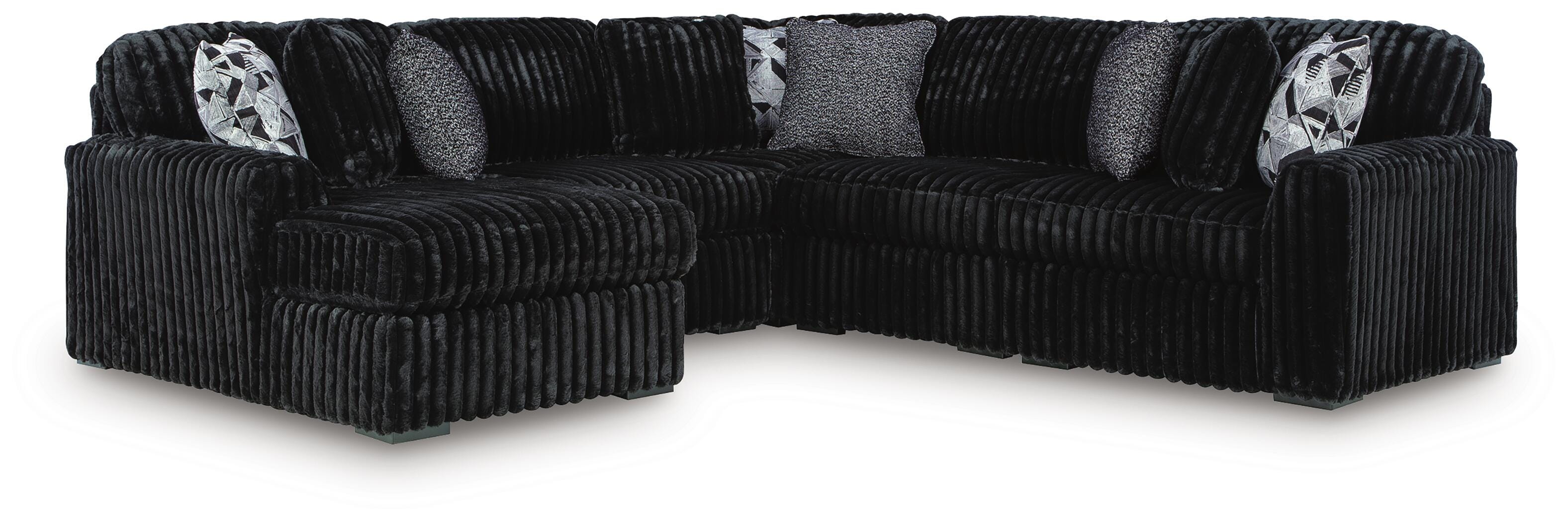 Midnight-Madness Sectional with Chaise