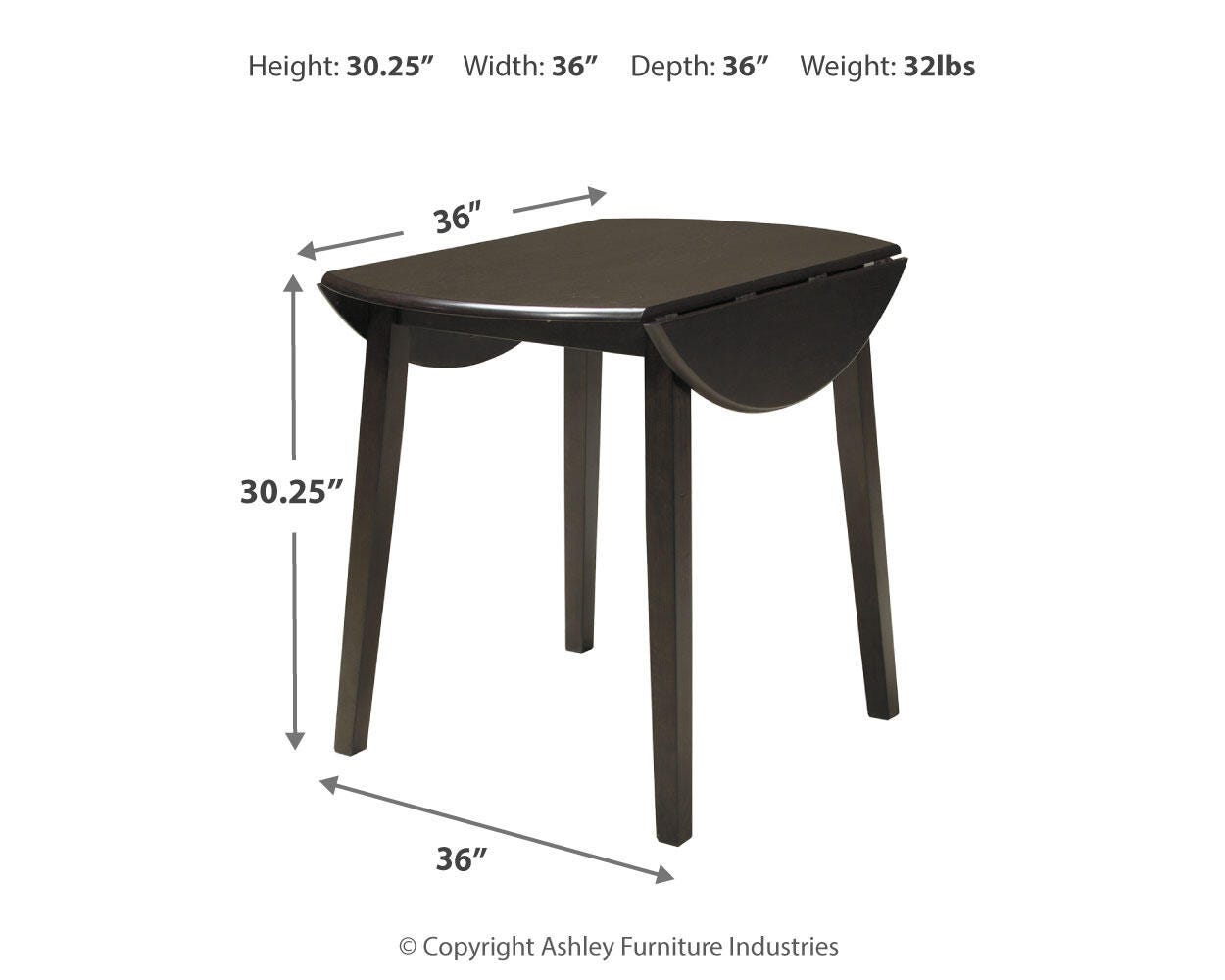 Hammis Dining Drop Leaf Table