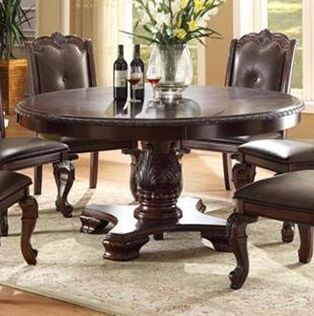 Crown Mark Kiera Round Dining Table in Rich Brown 2150T-60-TOP image