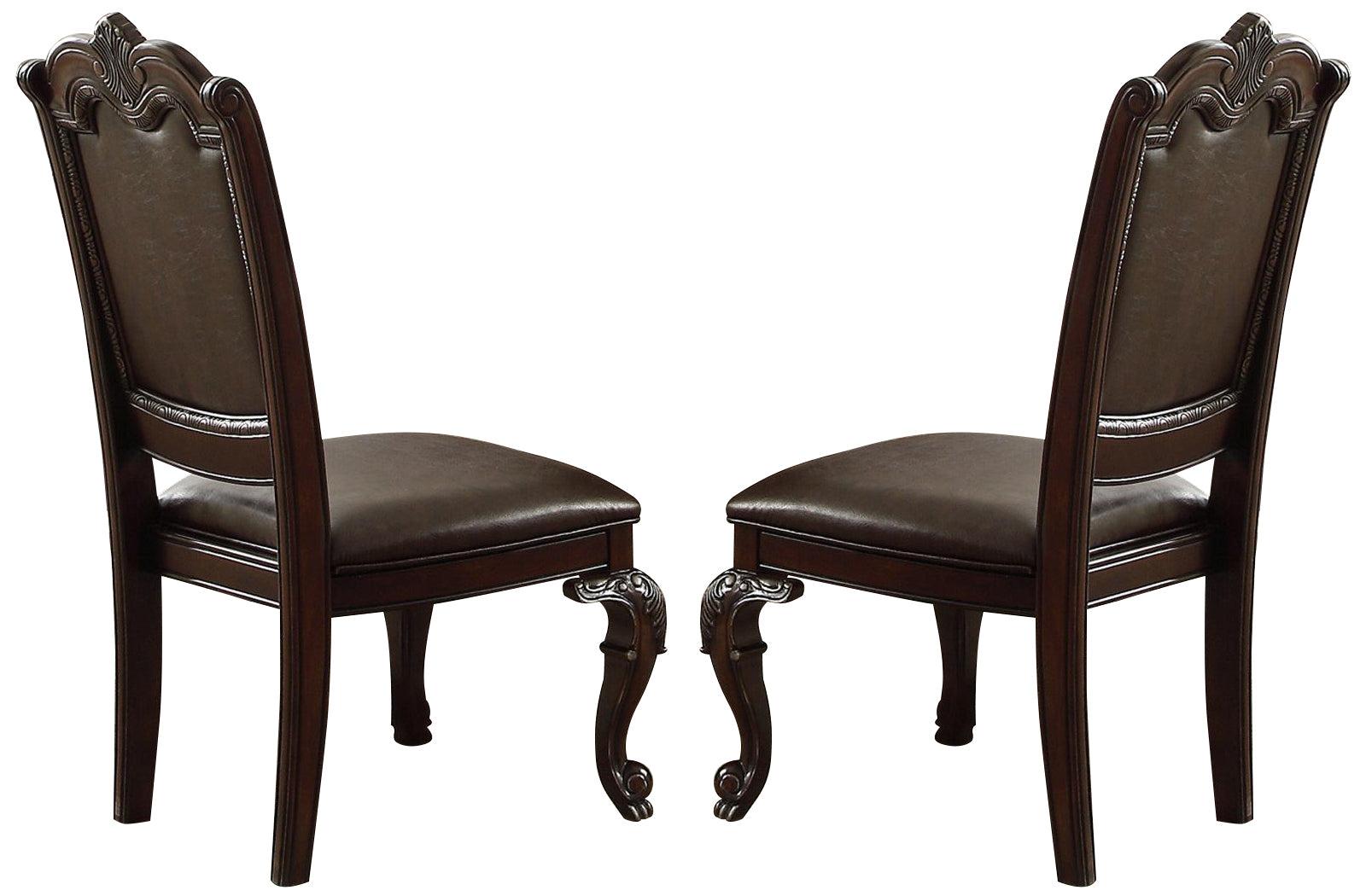 Crown Mark Kiera Dining Side Chair in Rich Brown (Set of 2) 2150S image